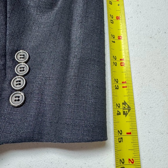 Ralph Ralph Lauren Blazer Mens 50L Charcoal Gray Silk‎ Wool 3 Button Sport Coat - Picture 12 of 14